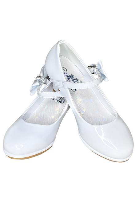 Amazon.com: Girls Sandals Grils Dress Shoes Wedding Party Open Toe Glitter High  Heels for High School Prom Kids (White, 1 Big Kids) : Clothing, Shoes &  Jewelry