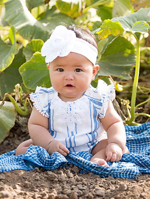 Mimi & Maggie Blue / White Amalfi Coast Babies Scooter Romper