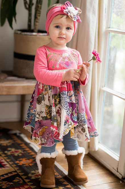 Mimi & Maggie 80390 Wildflower Priya Dress - Pink Princess