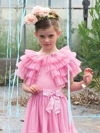Mim-Pi Light Pink Tulle Shoulder Cape - Pink Princess
