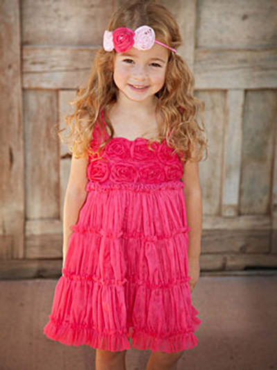 One Posh Kid Fuchsia Pixie Girl Dress - Pink Princess