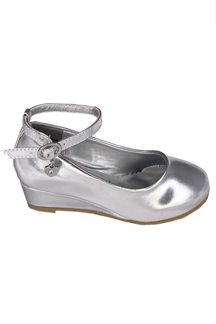 Low wedge sales silver shoes