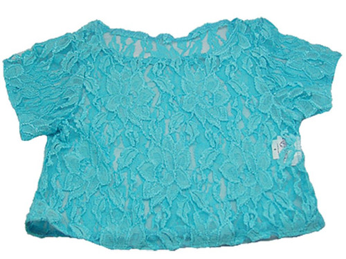 Turquoise Lace Cover Top - Pink Princess