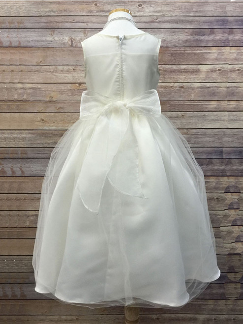 White Tulle Illusion Scalloped Lace Top w/ Tulle Skirt - Pink Princess