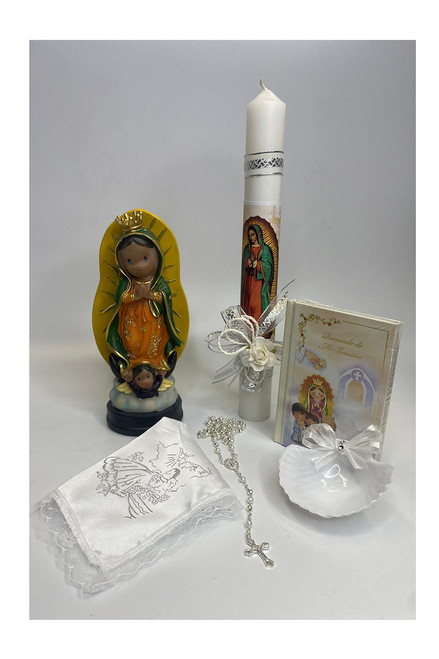Lito SB3679 Baptism Spanish Virgin Mary Nightlight Gift Set - Pink