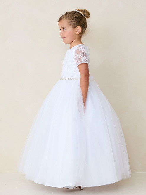 トップス treat urself tulle frill jersey Treat Girl's tulle frill jersey gray