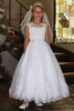 Angels Garment DR-5336 Illusion Neckline w/ Beaded Lace & Full Skirt