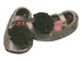 Baby Deer Brushed Pewter Flower Overlay w/ Elastic Strap Shoe Baby Deer Brushed Pewter Flower Overlay w/ Elastic Strap Shoe
