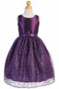 Blossom Father- Daughter BL252 Purple Taffeta w/ Corded Netting Dress Blossom Father- Daughter BL252 Purple Taffeta w/ Corded Netting Dress