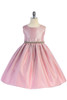 Crayon Kids 370 Pink Bejeweled Waist Trim Flared Skirt Dress Crayon Kids 370 Pink Bejeweled Waist Trim Flared Skirt Dress