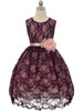 Plum Floral Beaded Lace Dress Plum Floral Beaded Lace Dress