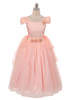 Blush Pink Tulle Overlay Princess Dress