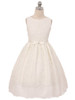 Ivory Vintage Rosette Dress w/ Bow