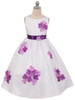 Purple Flower Petal Shantung Dress