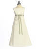 Ivory/Sage Matte Satin A-Line Dress Ivory/Sage Matte Satin A-Line Dress