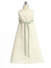 Ivory/Sage Matte Satin A-Line Dress Ivory/Sage Matte Satin A-Line Dress