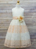 Ivory & Peach Lace Color Block Dress Ivory & Peach Lace Color Block Dress