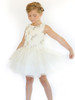 Ivory Sequin 3D Floral Tutu Dress Ivory Sequin 3D Floral Tutu Dress