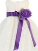 Satin Ribbon Sash w/ Flower Satin Ribbon Sash w/ Flower