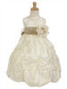 Ivory Taffeta Bubble Pick-up Flower Girl Dress Ivory Taffeta Bubble Pick-up Flower Girl Dress