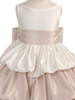 Ivory/Champagne Tri-Color Layered Satin Bubble Dress Ivory/Champagne Tri-Color Layered Satin Bubble Dress
