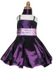 Purple Bubble Dress w/ Bead Shoulder Straps