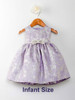 Lilac Glitter Rose Pattern w/ Bow Flower Girl Dress Lilac Glitter Rose Pattern w/ Bow Flower Girl Dress