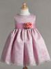 Dusty Rose/Silver Lace Pattern Dress w/Polysilk Sash & Flower Dusty Rose/Silver Lace Pattern Dress w/Polysilk Sash & Flower