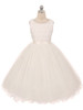 Ivory Flower Embroidered Tulle Dress Ivory Flower Embroidered Tulle Dress