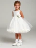White Flower Girl Dress - Shantung Bodice w/ Tulle Skirt