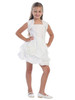 White Taffeta Short Dress with Pick-Ups & Matching Bolero