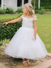 White Lace Applique Bodice w/ Tulle Gown
