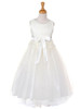 White Lace Bodice w/ Double Tulle Over Charmeuse
