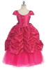 Fuchsia Taffeta Embroidered Cinderella Dress Fuchsia Taffeta Embroidered Cinderella Dress