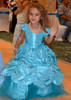 Turquoise Taffeta Embroidered Cinderella Dress