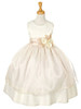 Ivory Satin Dress w/ Tulle Overlay & Flowered Sash Ivory Satin Dress w/ Tulle Overlay & Flowered Sash