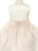 Ivory Satin Dress w/ Tulle Overlay & Flowered Sash Ivory Satin Dress w/ Tulle Overlay & Flowered Sash