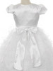 White Sequin Bodice Ruffle Dress w/ Matching Bolero White Sequin Bodice Ruffle Dress w/ Matching Bolero