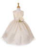 Champagne Jacquard Bodice Dress w/ Organza Skirt Champagne Jacquard Bodice Dress w/ Organza Skirt