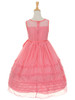 Coral Rosette Mesh Dress Coral Rosette Mesh Dress