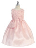 Dusty Rose Tulle Rosebud Bodice w/ Taffeta Skirt