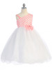 Coral Polka Dot Sequin Bodice w/ Tulle Skirt Coral Polka Dot Sequin Bodice w/ Tulle Skirt