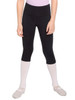 Danskin Girls Warm Ups Rich Black Fold Over Waistband Capri Legging Danskin Girls Warm Ups Rich Black Fold Over Waistband Capri Legging