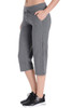 Danskin 1952 Women's Charcoal Drawcord Crop-FINAL SALE