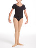 Danskin Dance Basic - Girl's Black Short Sleeve Leotard-FINAL SALE