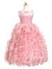 Dusty Rose Lace Up Shimmery Bodice with Ruffled Organza Skirt Dusty Rose Lace Up Shimmery Bodice with Ruffled Organza Skirt