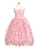 Dusty Rose Lace Up Shimmery Bodice with Ruffled Organza Skirt Dusty Rose Lace Up Shimmery Bodice with Ruffled Organza Skirt