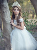 White Off The Shoulder Dress w/ Tulle Skirt White Off The Shoulder Dress w/ Tulle Skirt