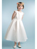 Ivory Satin Dress w/ Pearl Cap Sleeve