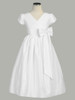 White Crossover Solid Satin w/ Accent Bow White Crossover Solid Satin w/ Accent Bow